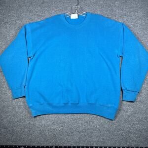 Vintage 90s Lee Blank Sweatshirt Men's 2XL - Electric Blue - Y2k Style Retro USA